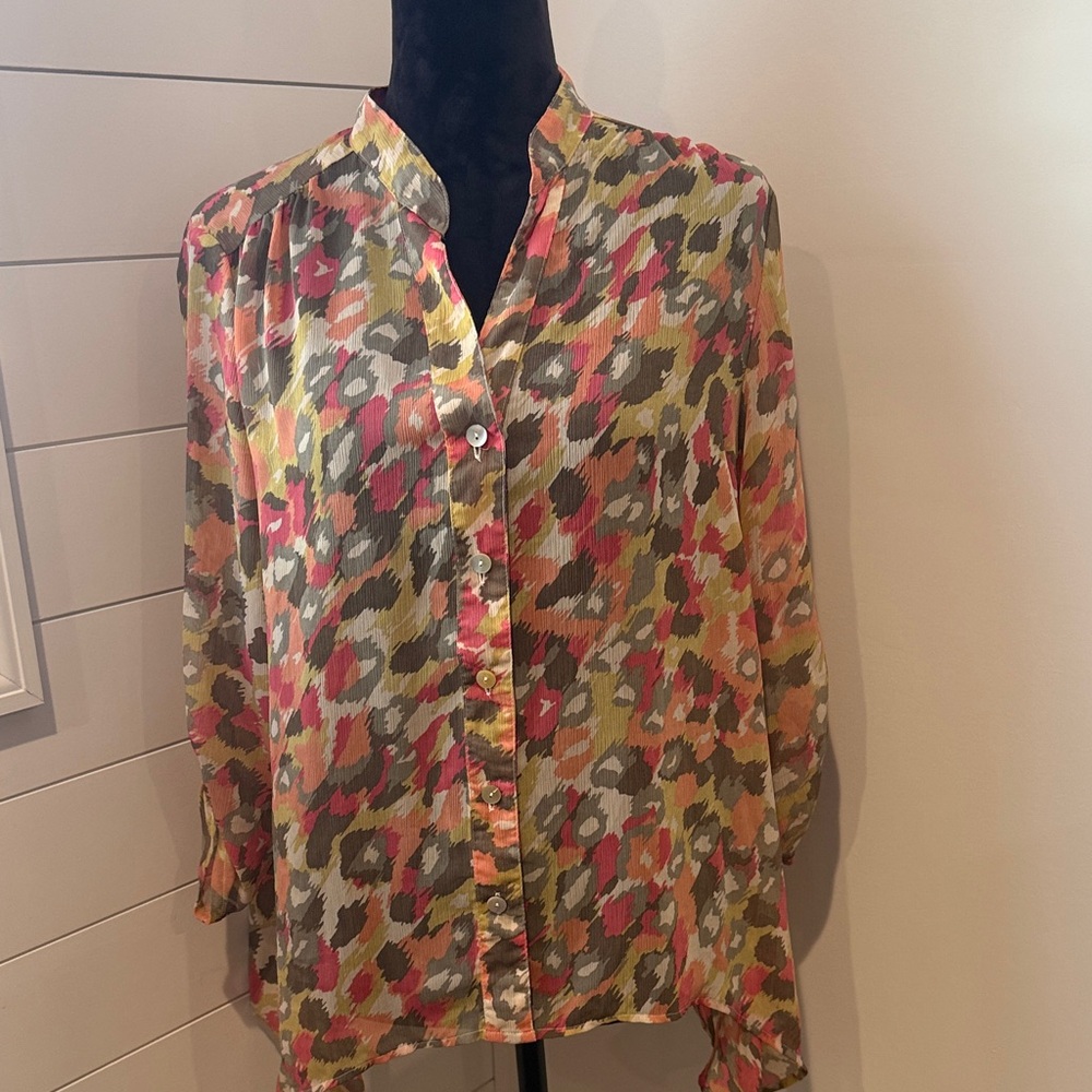 Ruby Rd. Multicolor Abstract Blouse - image 1